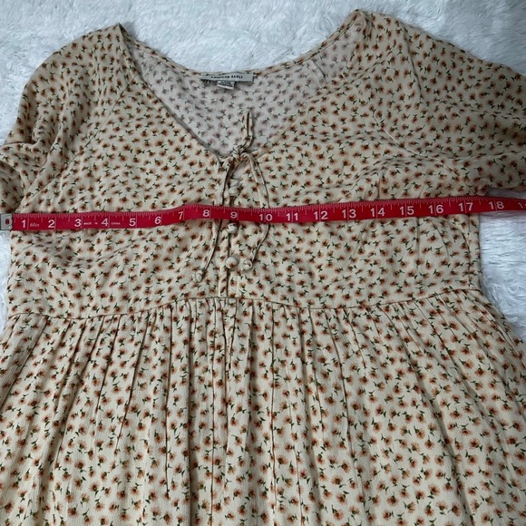 American Eagle Floral Print Long Sleeve Mini Dress Bohemian Cute size small fall - Picture 9 of 11